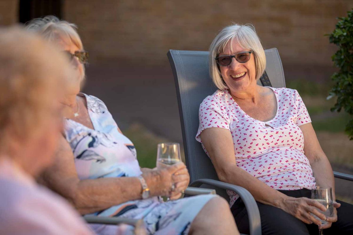 Residents socialising
